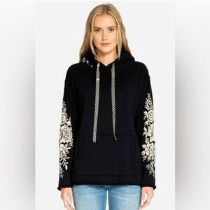 Johnny Was Olenna Floral Embroidered Oversized Hoodie